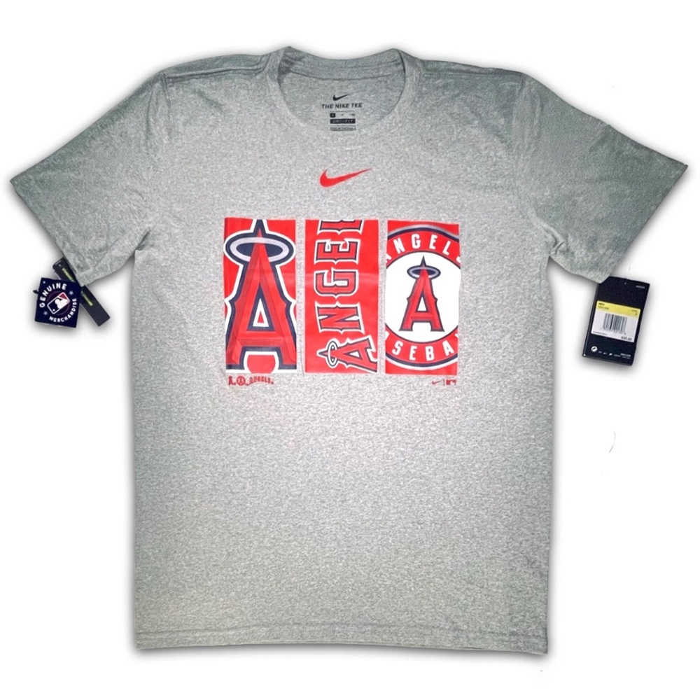 Nike Los Angeles LA Angel's Baseball Dri-Fit T-Shirt MLB Graphic Tee Men's S NWT
